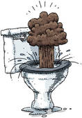 Toilet Explosion   Stock Illustration