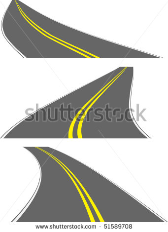 Vector Perspective Roads   Stock Vector