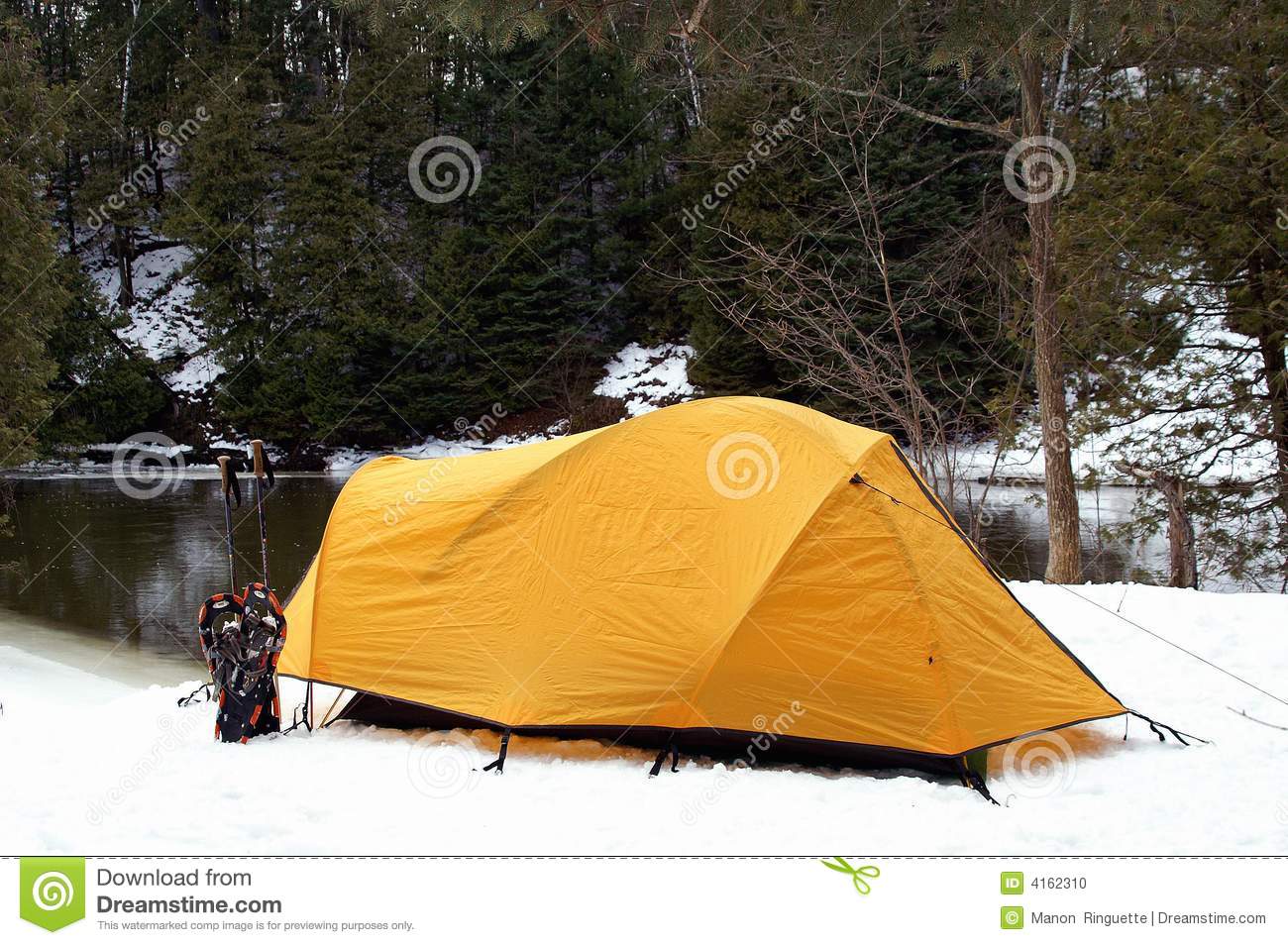 Winter Camping Stock Photo   Image  4162310