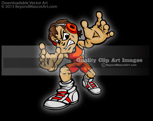 Wrestling Kid Art   Wrestling Clip Art 0947