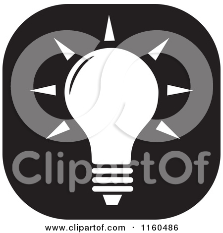 Clipart Of A Black And White Knowledge Oil Lamp Icon   Royalty Free