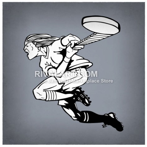 Clipart Thumbnail Of A Girls Field Hockey Player Holding A Stick