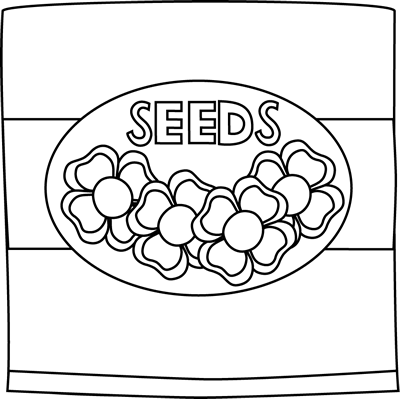Flower Seeds Clipart Black And White Flower Seed