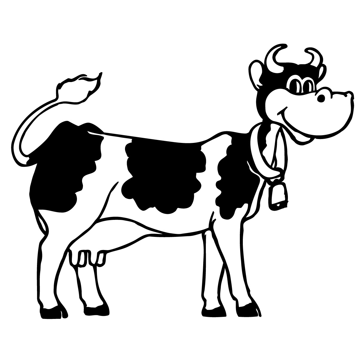 Funny Cow Cartoon With Blank Sign Stock Photo 12152568