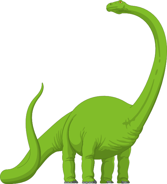 Green Brachiosaurus Clip Art At Clker Com   Vector Clip Art Online