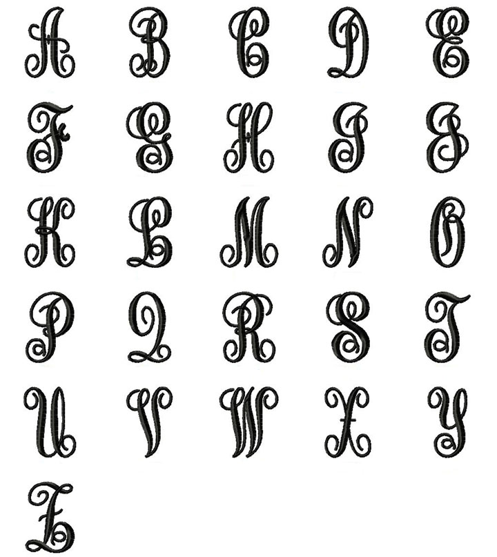 Home Alphabets Lexi Monogram Alphabet