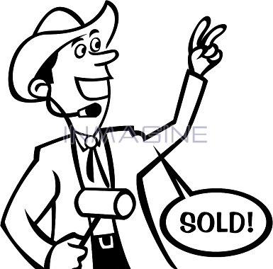 Images Izs015   An Auctioneer Holding A Mallet And Saying Clipart