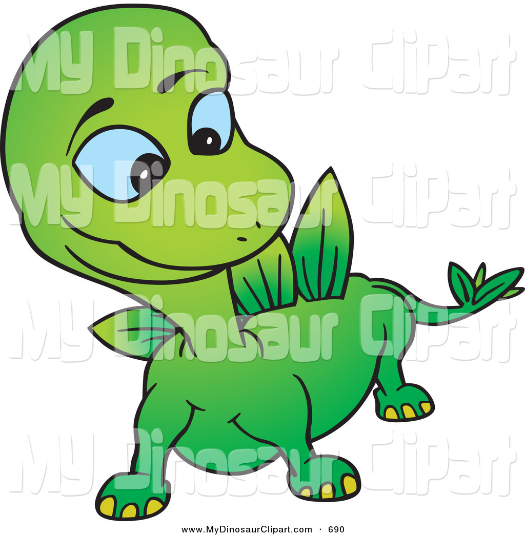 Of A Green Dinosaur On White Dinosaur Clip Art Dero