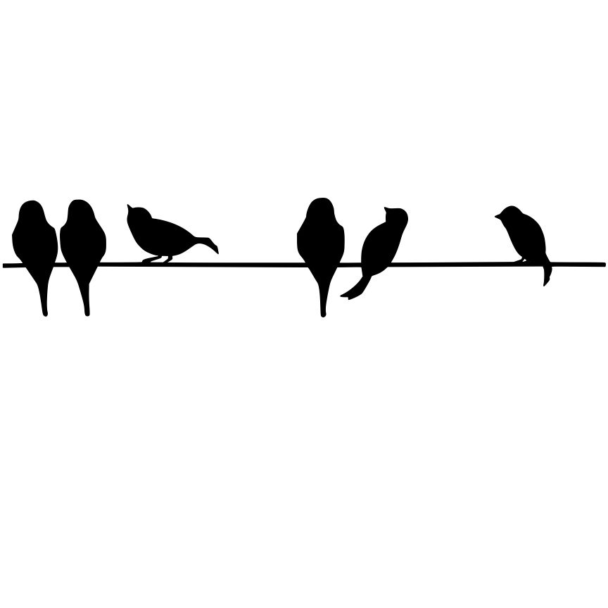 Of Birds On Wires Birds On A Wire Silhouette Retro Bird Wallpaper
