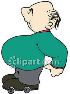 Old Man With A Fat Belly   Royalty Free Clipart Picture