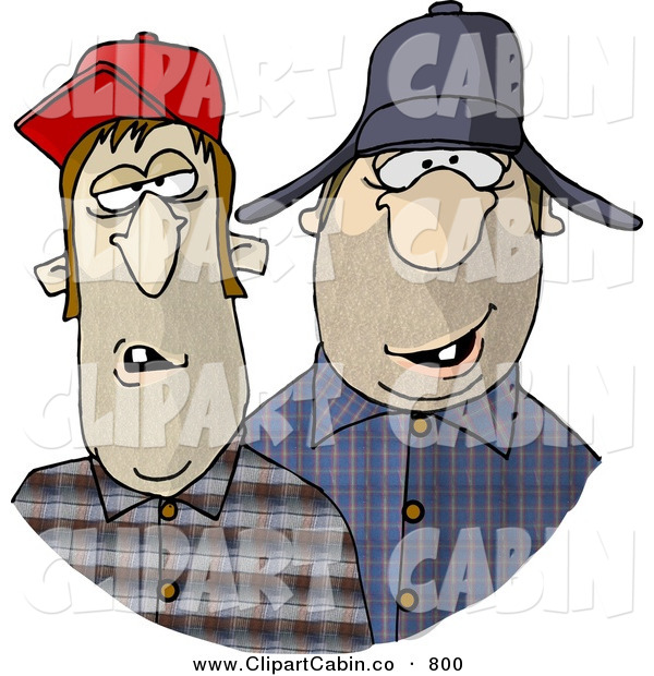 Royalty Free Clip Art Of Southern Redneck Men With Missing