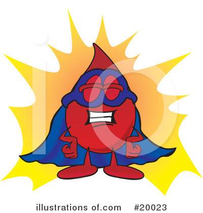 Blood Drop Character Clipart  20023 By Toons4biz   Royalty Free  Rf