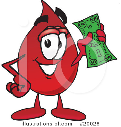 Blood Drop Character Clipart  20026 By Toons4biz   Royalty Free  Rf