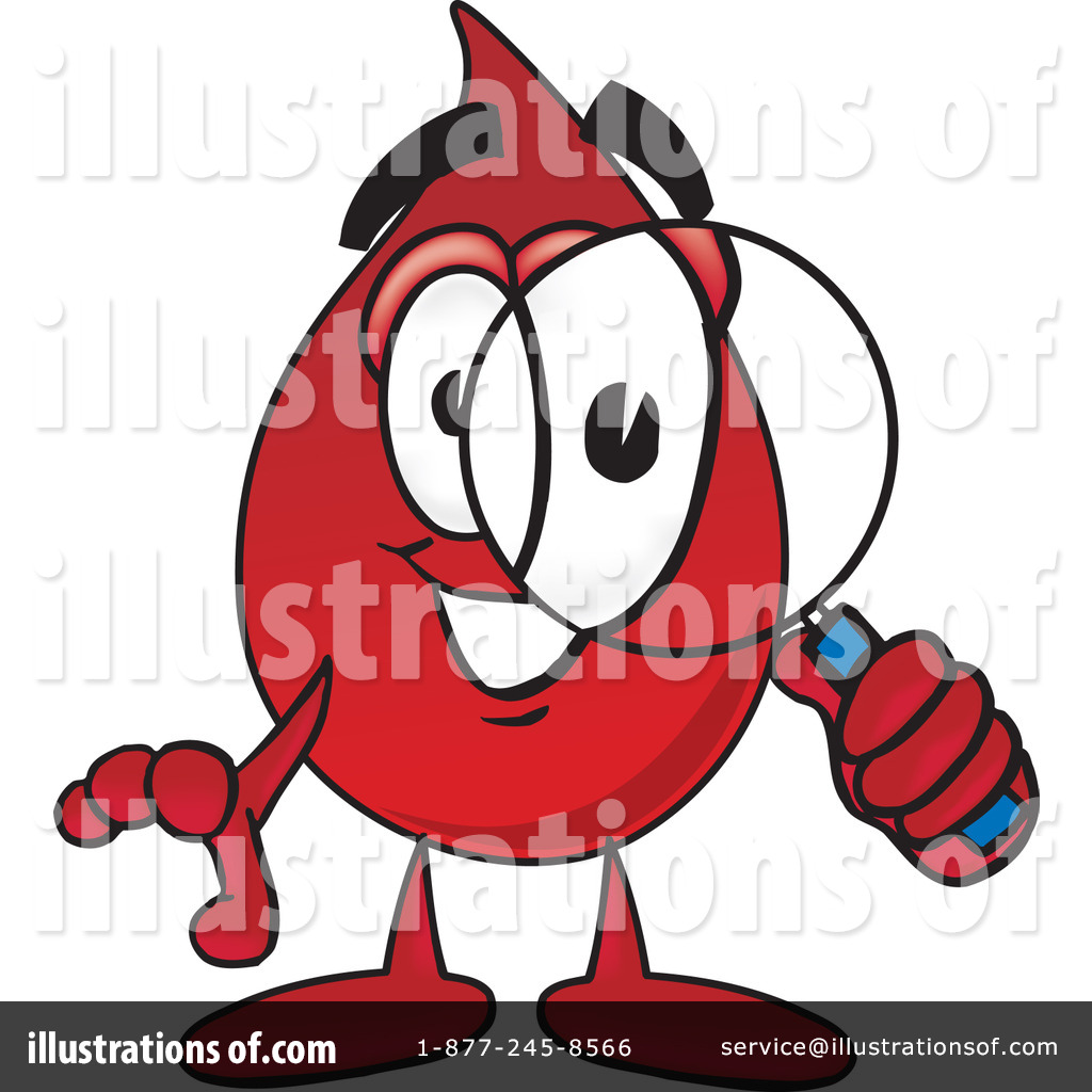 Blood Drop Character Clipart  20040 By Toons4biz   Royalty Free  Rf