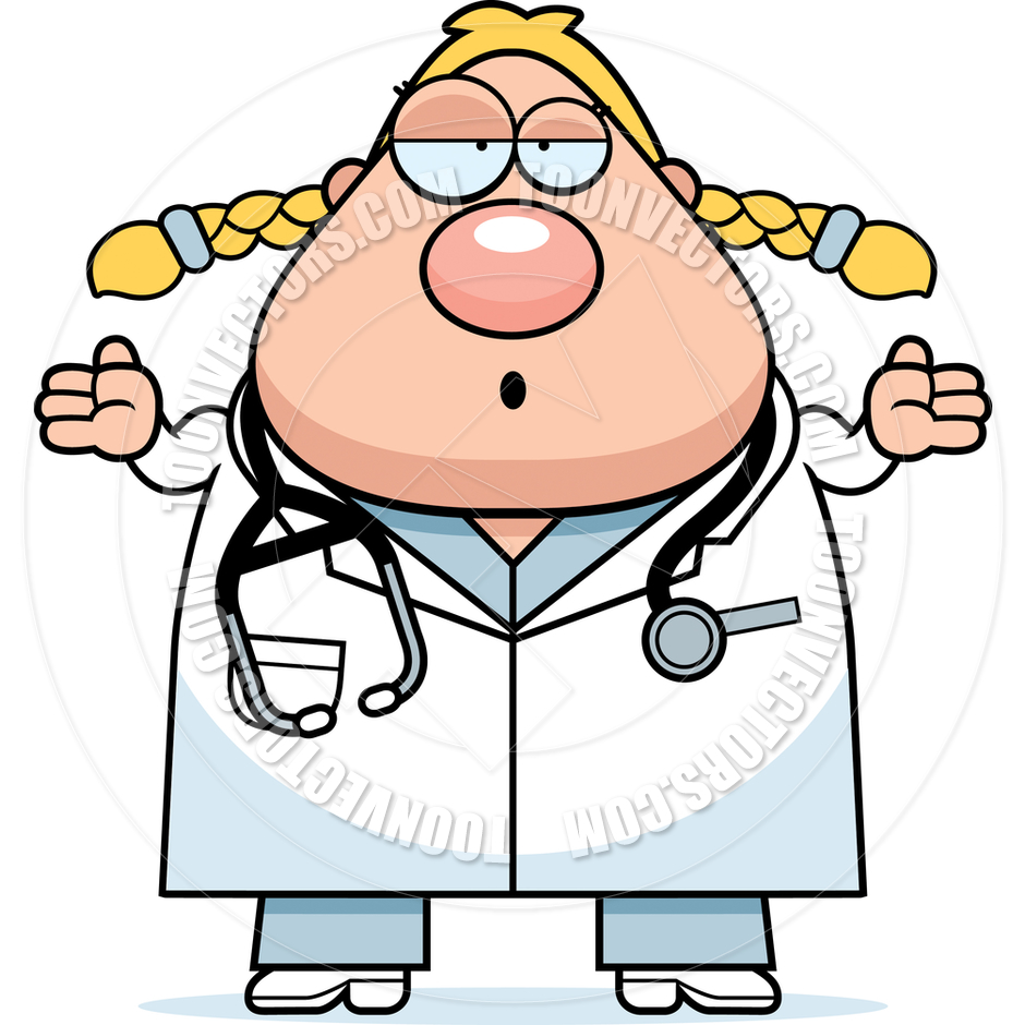 Cartoon Female Doctor Confused By Cory Thoman   Toon Vectors Eps    