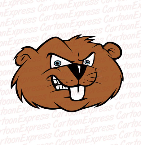 Cartoon Vector Illustration Of An Angry Beaver