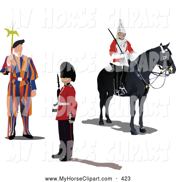 Clip Art Of A Digital Set Of Swiss And London Guards By Leonid    423
