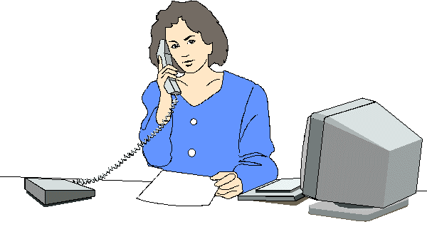 Computer Business And Office Clipart Page 7   Woman On Telephone