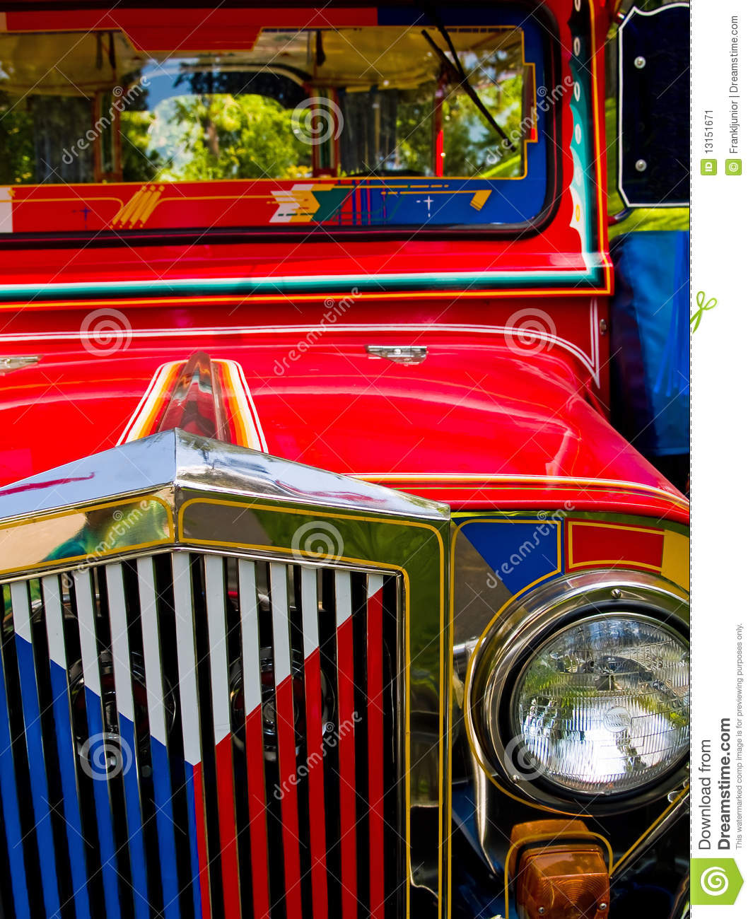 Filipino Jeepney Details With Classic Vintage Accents
