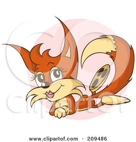 Free Rf Clipart Illustration Of A Pretty Female Fox Looking Pretty
