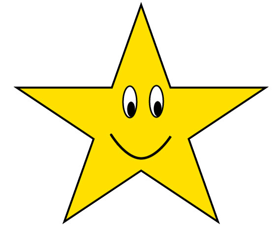 Gold Star With Happy Face Clipart Sketch  Lge 12cm Photo   Foter