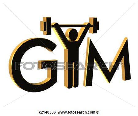 Gym Fitness Logo 3d  Fotosearch   Search Clip Art Drawings Fine Art    