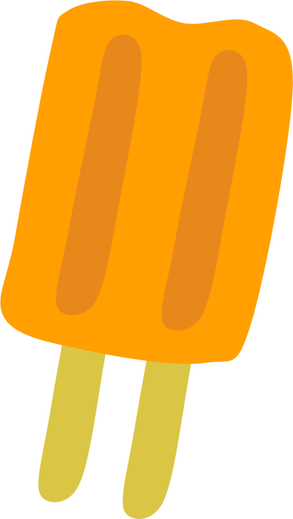 Orange Popsicle By Scout   A Clipart Of An Orange Popsicle 