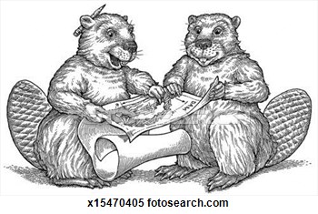 Stock Illustration   Busy Beavers  Fotosearch   Search Clipart