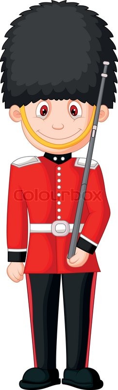 Stock Vector Of  Vector Illustration Of Cartoon A British Royal Guard