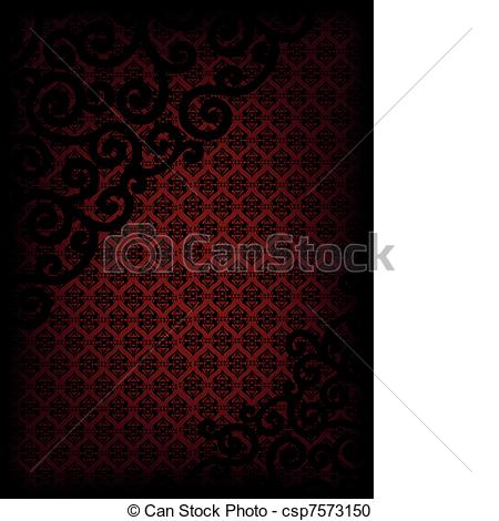 Vector Clipart Of Burgundy Background With Ornament   Burgundy    