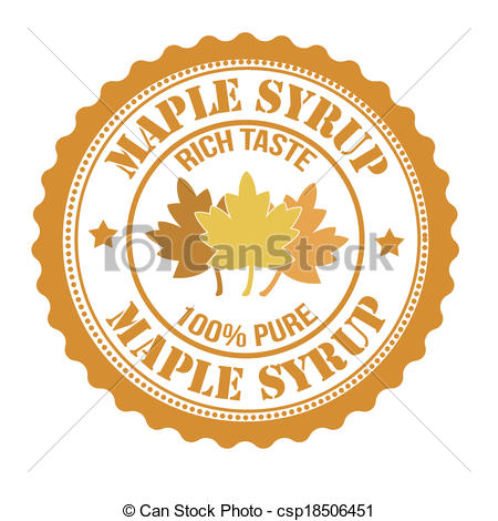 Vector   Maple Syrup Stamp   Stock Illustration Royalty Free