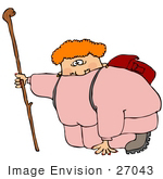 27043 Fat Woman In Pink Sweats Kneeling While Out Of Breath During A