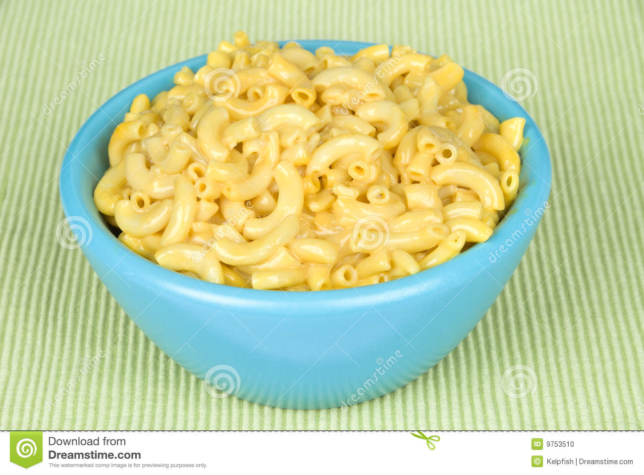 Bowl Of Macaroni And Cheese Stock Photo   Image  9753510
