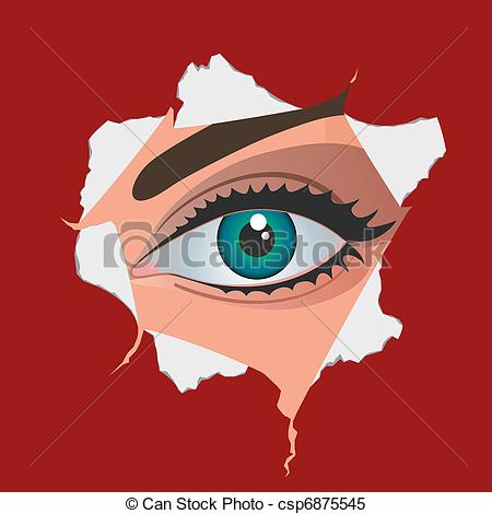 Court Witness Clipart Eye In The Hole Clipart Vector