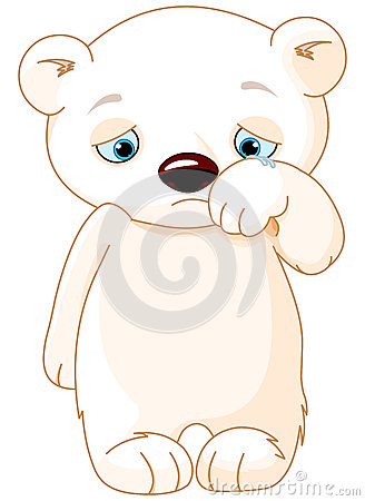 Illustration Of Sad Polar Bear