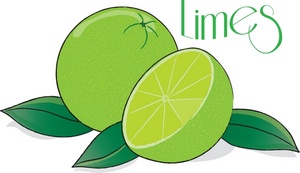 Lime Clipart Image  Two Limes With The Text Limes   One Lime