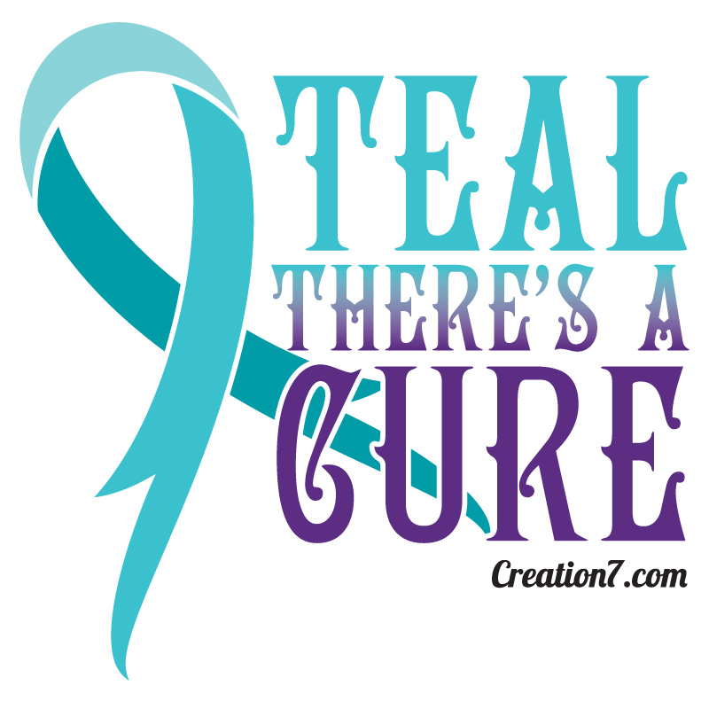 Ovarian Cancer Awareness Ribbon Clip Art