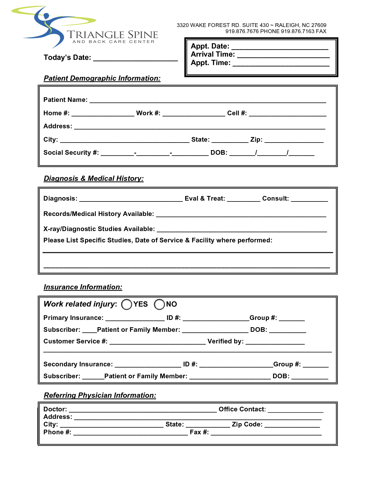Patient Referral Form Template