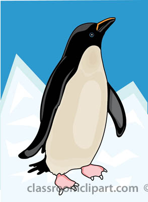 Penguin Clipart   Penguin Glacier 3812 1c   Classroom Clipart