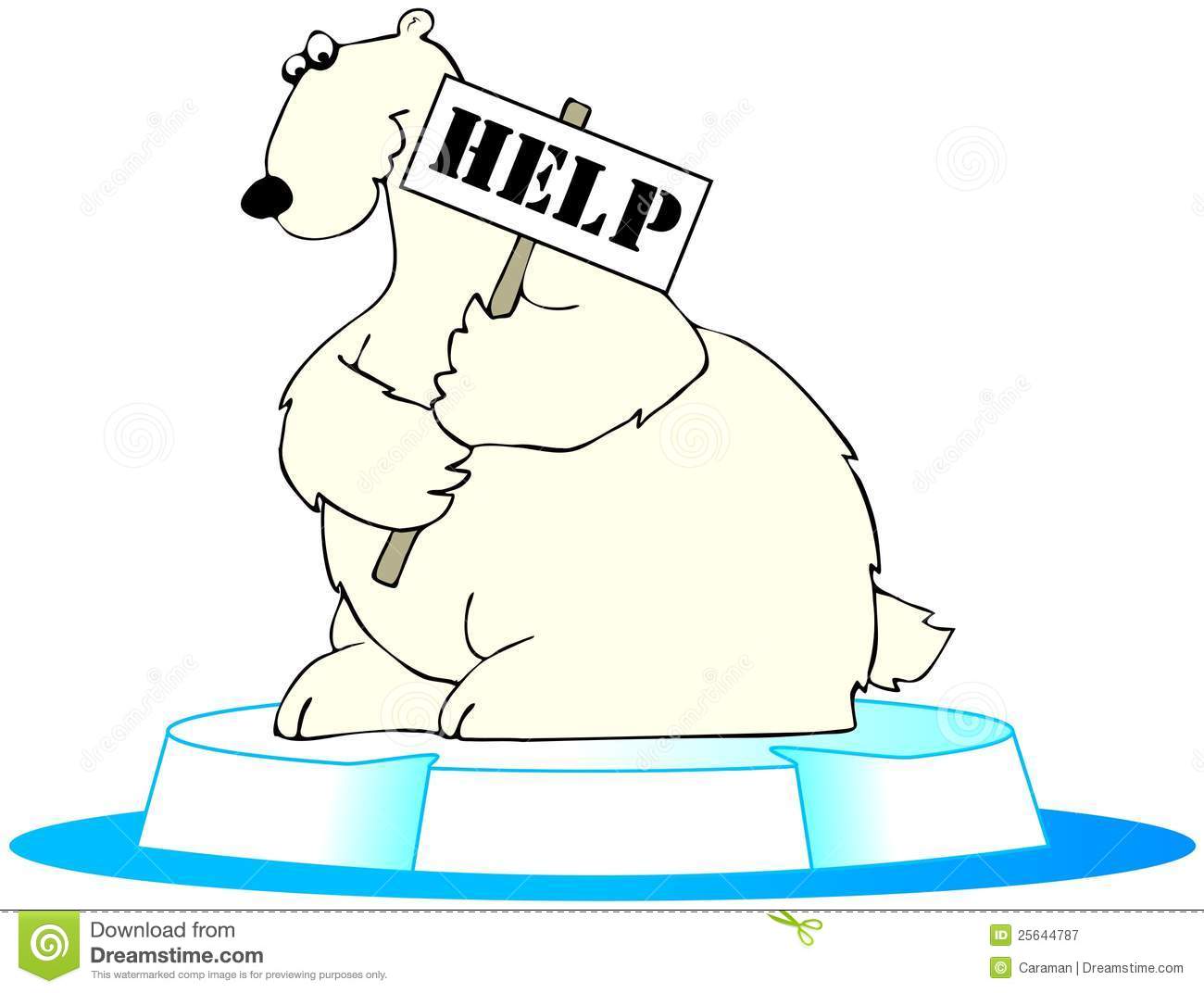 Polar Bear In Trouble Royalty Free Stock Photography   Image  25644787