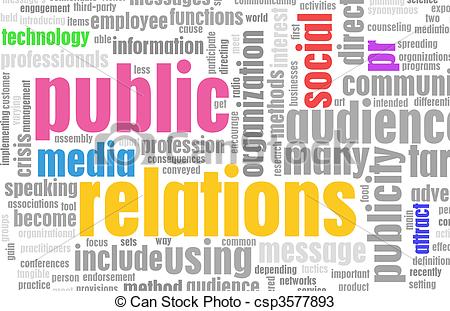 Public Relations Pr Concept As A Abstract Csp3577893   Search Clipart