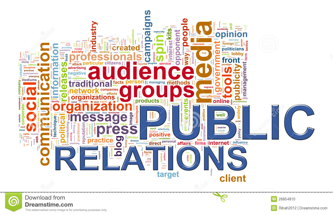 Public Relations Word Tags Stock Photo   Image  26854810