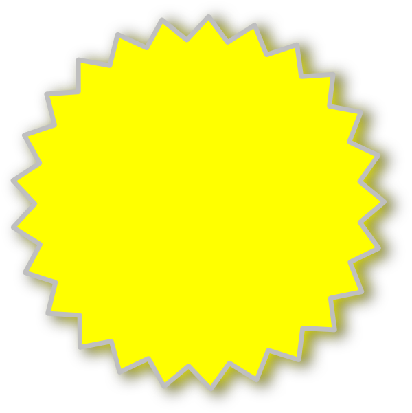 Starburst Outline Yellow Clip Art At Clker Com   Vector Clip Art    