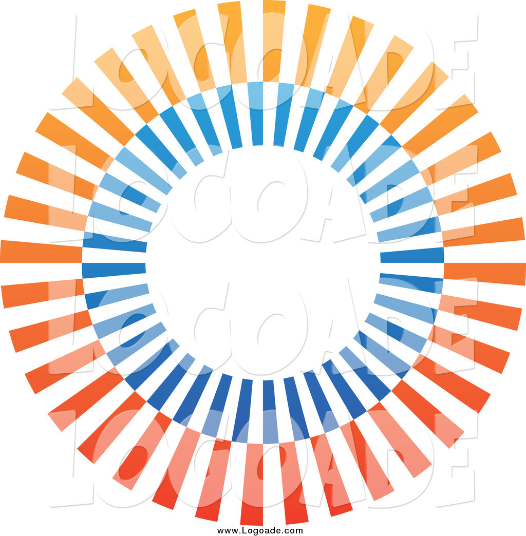 Clipart Of A Gradient Orange And Blu Circle Logo By Cidepix    1664