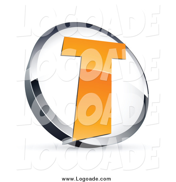 Clipart Of An Orange Letter T Circle Logo By Beboy    634