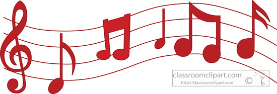      Com   Musical Instruments Clipart   Musicial Notes Red 14