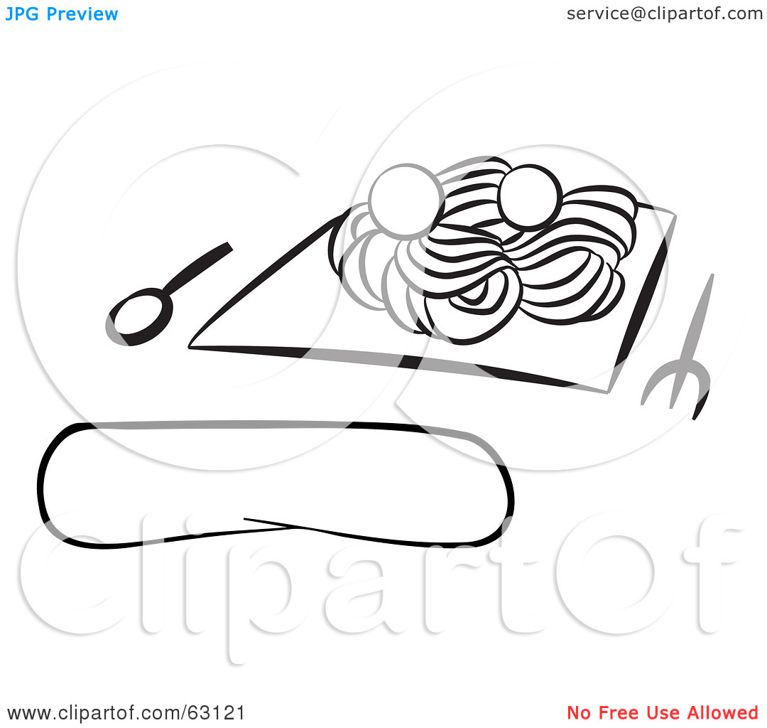 Go Back   Pix For   Spaghetti And Meatballs Clipart Black And White