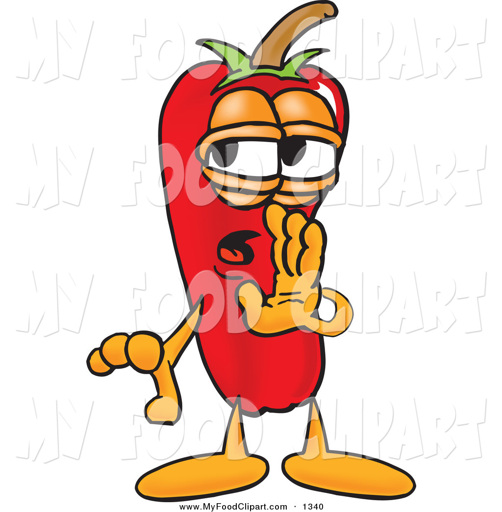 Gossip Clipart Food Clip Art Of A Cute Red Chili Pepper Mascot Cartoon    