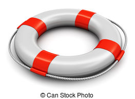 Lifesaver Belt   Red And White Lifesaver Belt Isolated On