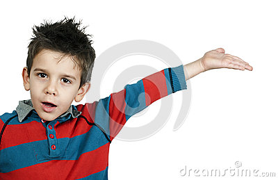 Little Boy Who Points A Finger Stock Image   Image  27876751